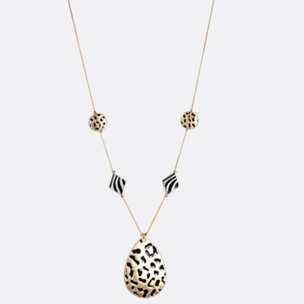 New Leopard Enamel Long Necklace